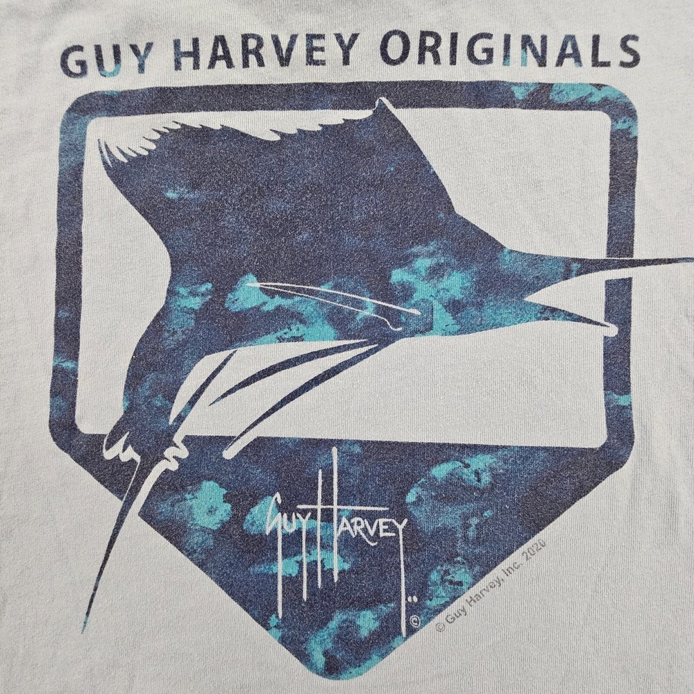 Guy Harvey St Augustine FL Resort Blue Short‎ Sleeve Cotton T-Shirt Men's M
